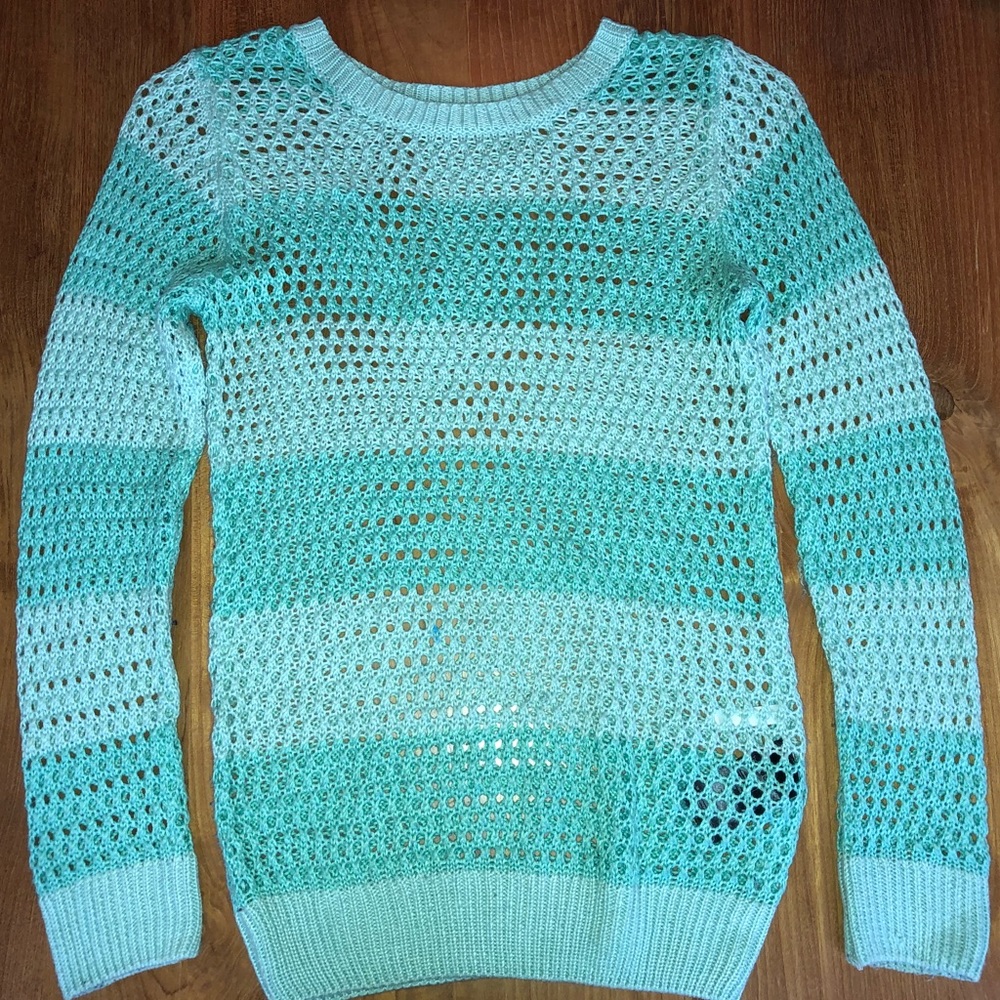mint green knitted sweater